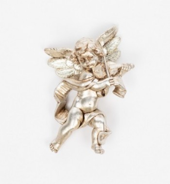 Angelo con violino (566) argento foglia cm.17