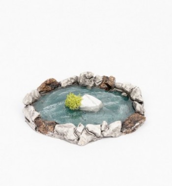 Laghetto in gesso (1827) per presepe 12 cm 