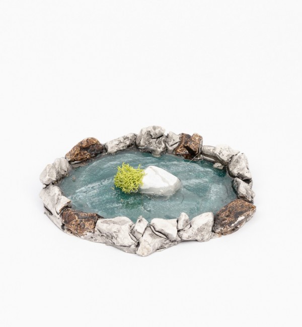 Laghetto in gesso (1827) per presepe 12 cm 