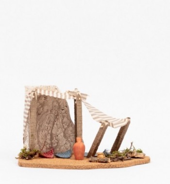 Tenda Re Magi in legno (807) per presepe 12 cm 