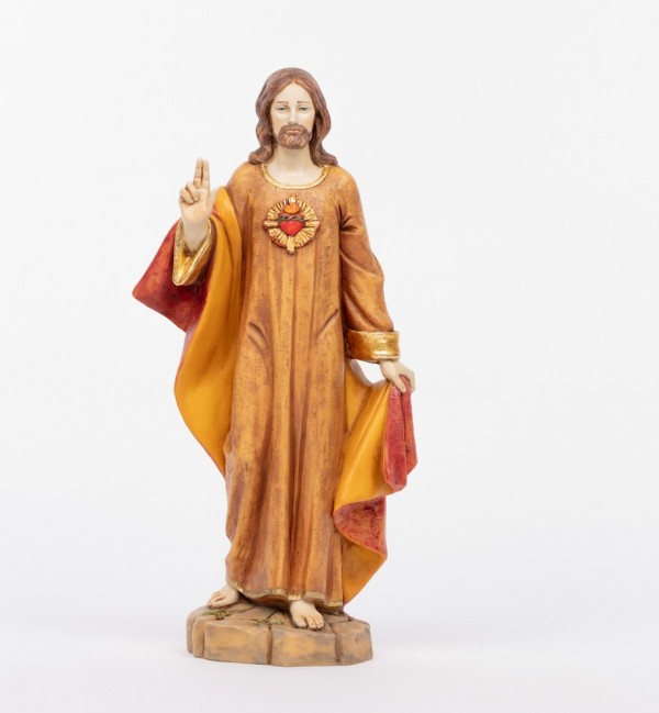 Statua Sacro Cuore di Gesù in resina 52 cm
